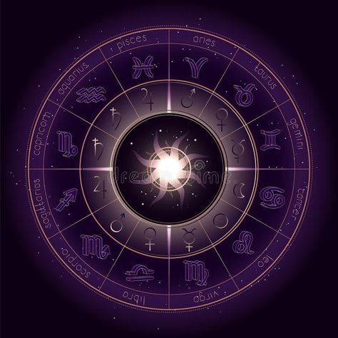 Vector illustration with Horoscope circle, Zodiac symbols and pictograms astrolo , #Aff, #symbols, #Zodiac, #astrology, #pictograms, #illustration #ad Watercolor Floral Logo, Circle Monogram Font, Night Sky Background, Zodiac Circle, Zodiac Things, Astrology Planets, Elegant Branding, Astrology Art, The Starry Night