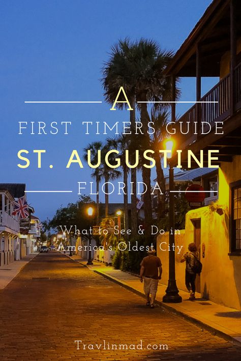 Old Town St Augustine is the oldest city in America, not just in #Florida. Spend several days exploring the many #StAugustine attractions that comes with over 400 years of history! #StAugustine #AmericasOldestCity #FloridasHistoricCoast At Augustine Florida, At Augustine Fl, Things To Do In St Augustine Florida, St Augustine Florida Things To Do, Florida Vacation Spots, Saint Augustine Florida, Saint Augustine Beach, Florida Attractions, Florida Travel Guide