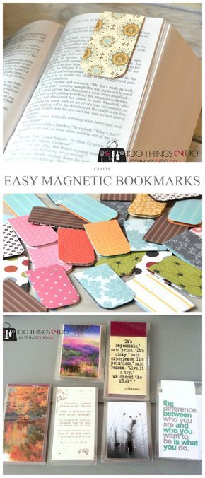 Magnetic bookmarks, easy paper craft bookmarks, easy magnetic bookmarks… Craft Bookmarks, Vika Papper, Convention Gifts, Bookmark Craft, Paper Bookmarks, Diy Papier, Diy Bookmarks, Magnetic Bookmarks, Cadeau Diy