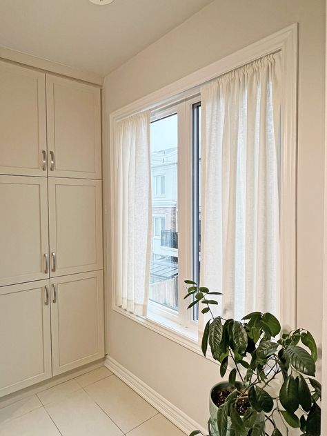 Cafe Curtains Living Room, Curtains For Doors, Tension Rod Curtains, Linen Cafe Curtains, Curtains For Windows, Windows Curtains, Cafe Rod, Curtains Linen, Kitchen Window Curtains