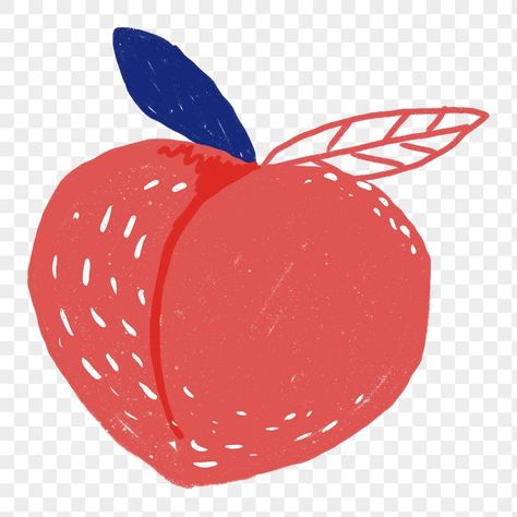 Peach Png Aesthetic, Peach Doodle, Png Fruit, Fruit Doodle, Fruit Aesthetic, Doodle Sticker, Peach Design, Doodle Png, Photo Elements