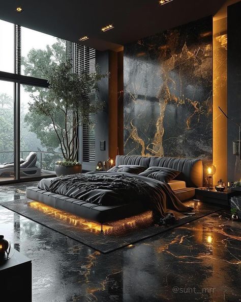 "Chic Interior Decor Ideas for Every Room in the House" Soft Interior Lighting, Dream Luxury Bedrooms, Room Interior Bedroom Luxury, Rich Aesthetic Bedroom, Rich Room Bedroom, Luxury House Bedroom, Futuristic Earth, Modern Dark Bedroom, Rich Bedroom