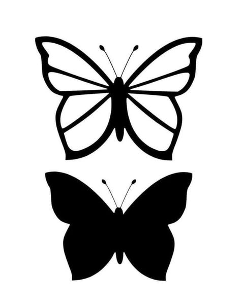 Butterfly Silhouette Templates, Butterfly Cricut, Cajas Silhouette Cameo, Flori Fondant, Silhouette Butterfly, Butterfly Silhouette, Idee Babyshower, Butterfly Stencil, Idee Cricut