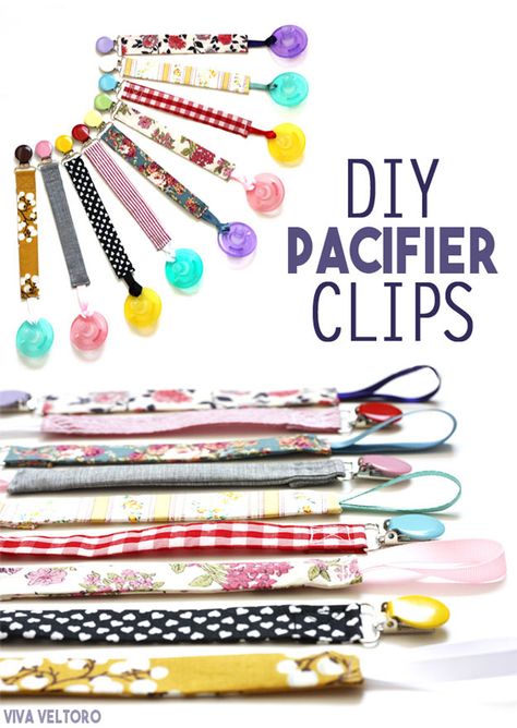 76 Crafts To Make and Sell - Easy DIY Ideas for Cheap Things To Sell on Etsy, Online and for Craft Fairs. Make Money with These Homemade Crafts for Teens, Kids, Christmas, Summer, Mother’s Day Gifts. |  DIY Pacifier Clips   |  diyjoy.com/crafts-to-make-and-sell Syprosjekter For Nybegynnere, Pacifier Clips Diy, Diy Para A Casa, Binky Clips, Diy Baby Shower Gifts, Diy Baby Gifts, Baby Sewing Projects, Pacifier Clips, Baby Projects