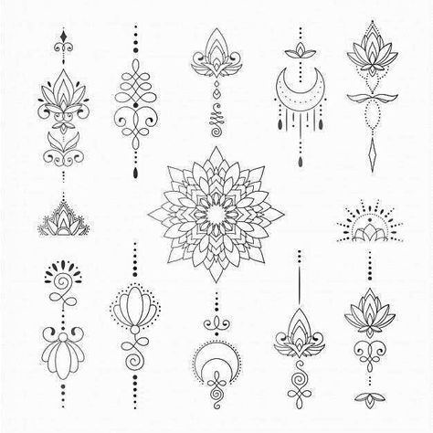 Looking for henna designs that are small but still beautiful? Try these small hand henna tattoo designs! Small Hand Henna, Ide Jurnal, Small Henna Tattoos, Small Mandala Tattoo, Design Your Own Tattoo, Small Henna, Henna Inspired Tattoos, Unalome Tattoo, Finger Tattoo Designs