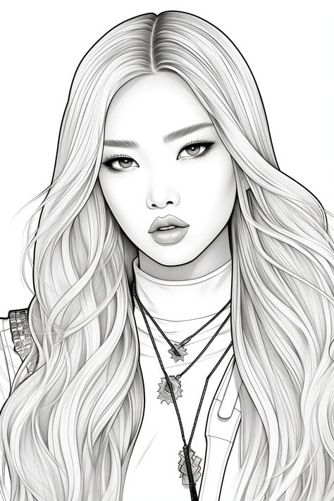 Free Coloring Page of Beautiful Kpop Stars for Adults and Kids – Bujo Art Shop Pintar Disney, People Coloring Pages, Pencil Drawings Of Girls, Farm Animal Coloring Pages, Color Drawing Art, Kids Coloring Pages, صفحات التلوين, Adult Coloring Designs, Unicorn Coloring Pages