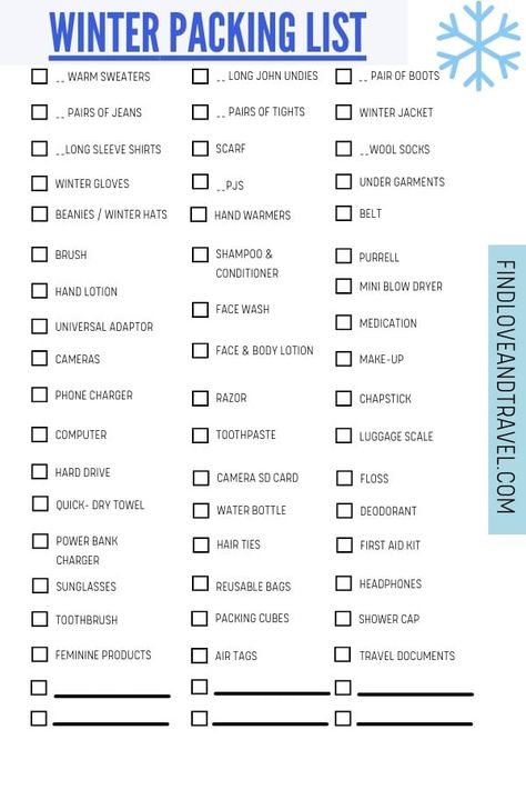 Christmas Vacation Packing List, Winter Clothes List, Packing List For New York Winter, Travel List Packing For Women Winter, New York Packing List Spring, What To Pack For London In December, Packing List For Winter Vacation, Nyc Packing List Winter, What To Pack For New York Winter