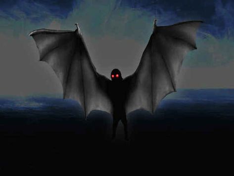 The Bizarre Bird Monsters of the Rio Grande | Mysterious Universe Mothman Tattoo, Mothman Sightings, Flying Monster, Indrid Cold, Point Pleasant West Virginia, The Mothman, Flying Monsters, The Sorcerer's Apprentice, Strange Beasts