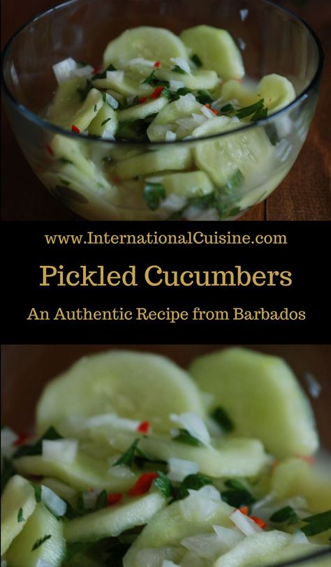 Barbados Recipes, Bajan Food, Bajan Recipe, Barbados Food, Make Pickles, Pickle Recipes Homemade, Kids Snack Food, Trinidad Recipes, How To Make Pickles