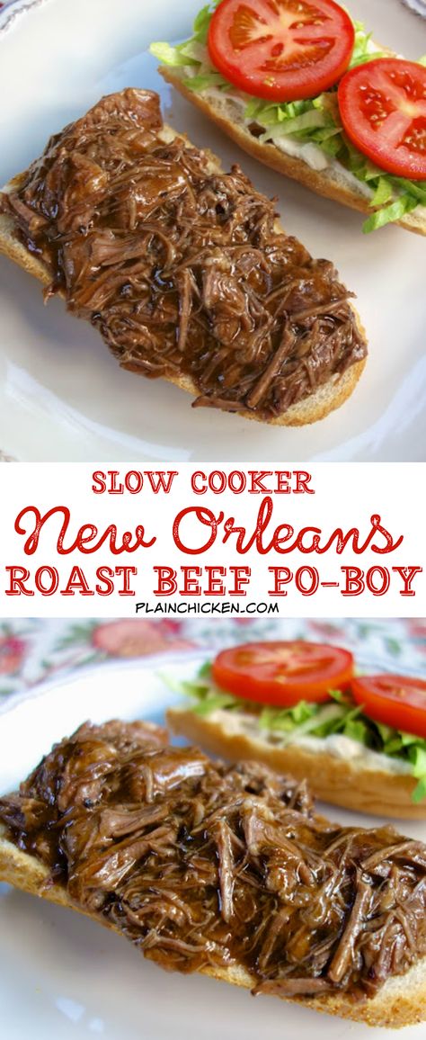 Pot Roast Seasoning, Roast Beef Sandwich, New Orleans Recipes, Roast Beef Sandwiches, Roast Beef Recipes, Cajun Cooking, Louisiana Recipes, Creole Recipes, Crock Pot Slow Cooker