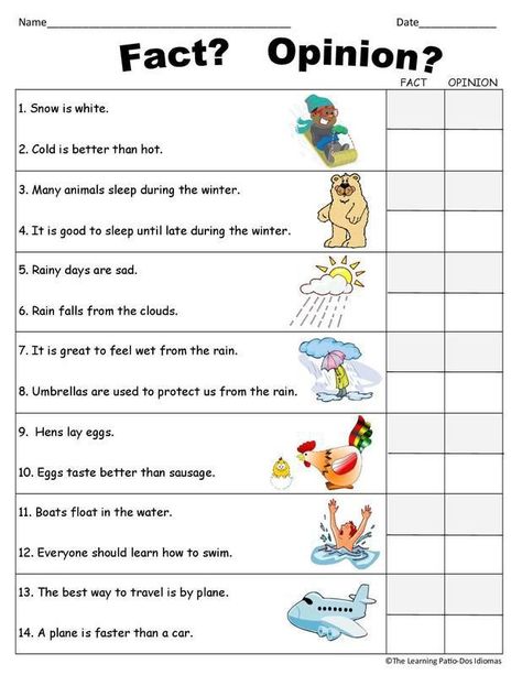 Facts And Opinions Activities, Fact Or Opinion Activities, Fact Or Opinion Worksheet, Fact Opinion Activities, Fact And Opinion Activities, Fact And Opinion Worksheet, Fact Or Opinion, Facts And Opinions, First Grade Curriculum