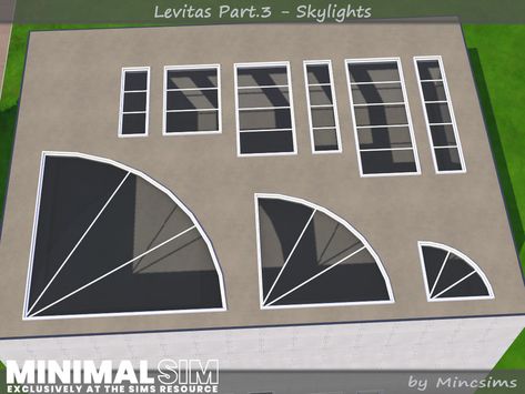 The Sims Resource - MINIMALSIM Levitas Part.3 - Levitas Skylights Sims 4 Skylight Cc, Sims 4 Cc Roof Patterns, Sims 4 Roof Cc, Ventilation Block, Roof Decoration, Cozy Places, Brick Decor, Square Windows, Game Codes