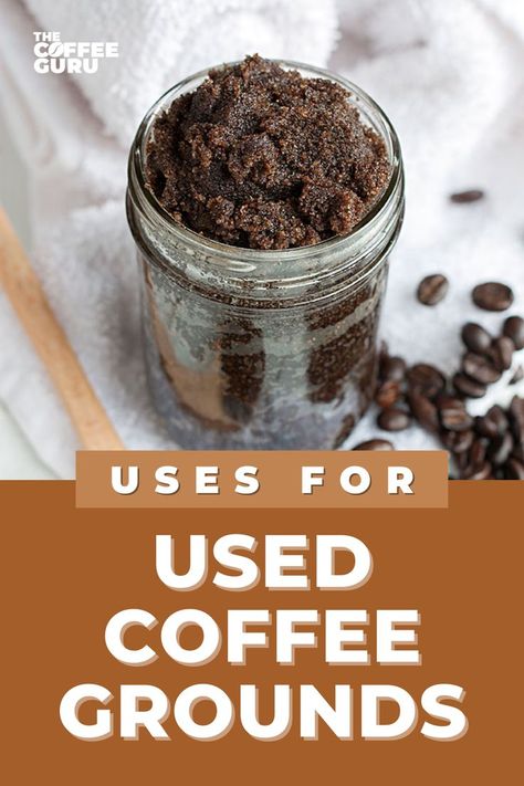 Uses for Used Coffee Grounds – The Coffee Guru. Coffee, coffee ground, reuse coffee ground. #coffee #coffeeground #reuseofcoffeeground #coffeescrub Leftover Coffee Grounds, Leftover Coffee, Used Coffee Grounds, Large Glass Jars, Coffee Facts, Ground Coffee Beans, Uses For Coffee Grounds, Coffee Grinds, Coffee Health Benefits