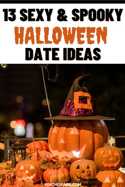 halloween date ideas Fun Couple Halloween Activities, Spooky Date Ideas At Home, Horror Date Night, Cute Halloween Date Night At Home, Halloween Night Ideas For Couples, Spooky Dates Ideas, October Date Ideas At Home, Halloween Date Ideas For Couples At Home, Friday The 13th Date Night Ideas