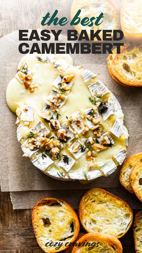 Camembert Recipe, Baked Camembert Recipe, Camembert Recipes, Cheese Recipes Appetizers, Baked Camembert, Diy Cheese, Baking With Honey, Cheese Making, Baked Cheese