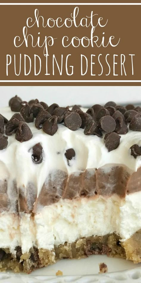 Cookie Pudding, Pudding Desserts Layered, Pudding And Cool Whip, Cookie Pudding Dessert, Chocolate Pudding Desserts, Coconut Dessert, Pudding Dessert, Torte Cupcake, Brownie Desserts