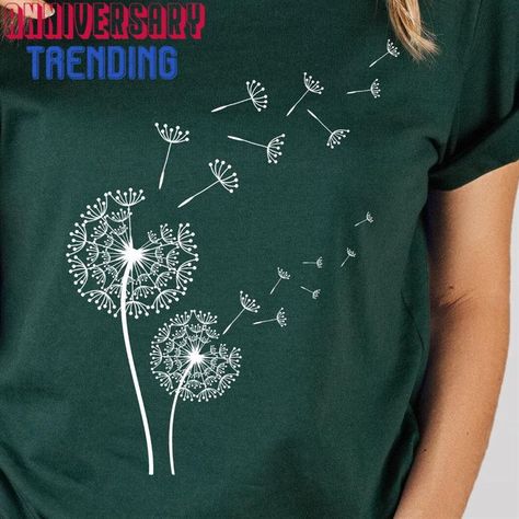 Embroidered Dandelion Flowers, Embroidery Pillows, Hand Embroidery Patterns Free, Spring T Shirts, Dandelion Flower, Embroidery Stitches Tutorial, Embroidery Patterns Free, Hand Embroidery Patterns, Sewing Hacks