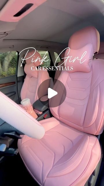 Pink Car Interior Accessories, Decorating My Car Interior, Car Interior Design Ideas, Girl Car Essentials, Car Interior Decor Aesthetic, Cute Car Interior Ideas, Aesthetic Car Inside, Car Accessories For Girls Interior, Pink Car Interior