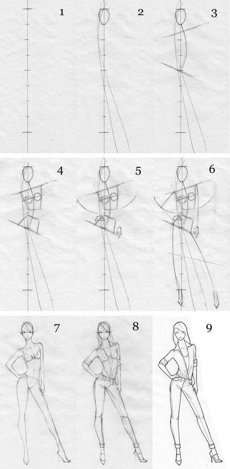 Lukisan Fesyen, Fashion Model Sketch, Fashion Illustration Tutorial, Fashion Figure Drawing, Fashion Drawing Sketches, Fashion Illustrations Techniques, Drawing Lesson, Fashion Drawing Tutorial, Siluete Umane