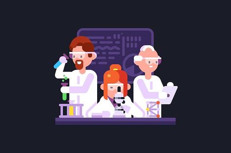 Research Laboratory #Vector#laboratory#illustration#flat Laboratory Illustration, Research Illustration, Student Apps, 2d Character Animation, Business Cartoons, Animation Inspiration, Illustration Flat, 카드 디자인, Motion Design Animation