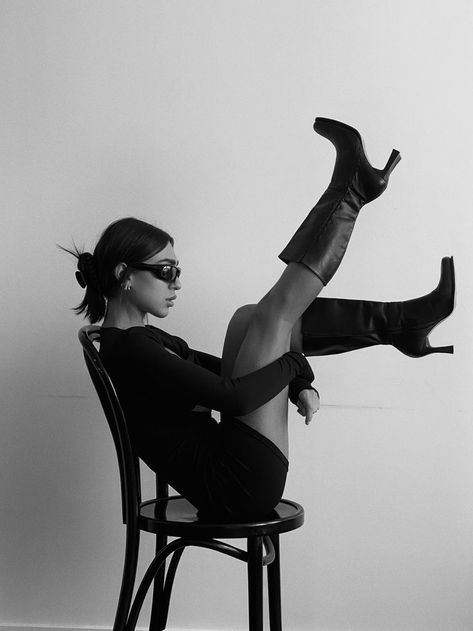 A Woman, Boots, Black, Instagram