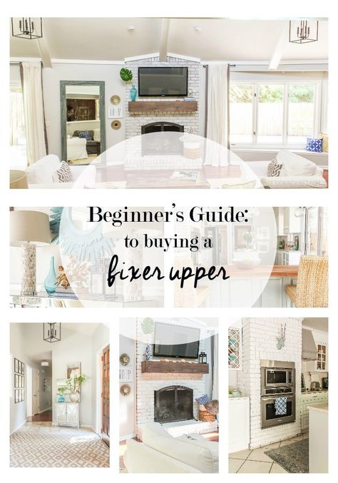 I have learned so much in the 2 years we have lived in our first fixer upper home, that I decided to compile a beginner's guide to home renovations. Fixer Upper Home, Home Improvement Loans, Home Buying Process, Home Buying Tips, Home Renovations, Diy Garage, Diy Home Improvement, Remodeling Projects, Fixer Upper