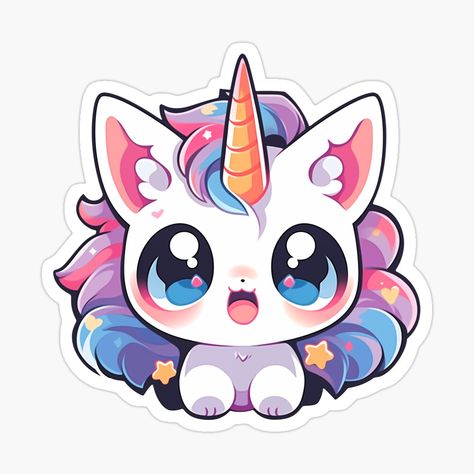 Cute Kawaii Happy Star Cat Unicorn in Pink and Purple Pastel by CozyKawaiiArt | Redbubble Ada Design, Unicorn Purple, Simple Cat Drawing, Cricut Stickers, Cat Unicorn, Kawaii Cats, Sticker Cartoon, Kids Throw Pillows, Dream's Cat