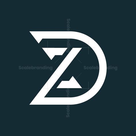 The simple and modern concept of the letter D and Z. suitable for all kinds of companies D Z Logo, D Logo Design Letter, Logo Letter D, Letter D Logo Design, Letter Z Logo, D Letter Logo, Dr Logo, Letter D Logo, D Monogram