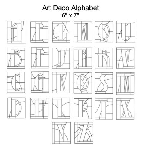 Art Deco Lettering Fonts, Art Deco Designs And Patterns, Art Deco Embroidery Pattern, Stained Glass Words, Stained Glass Letters Alphabet Patterns, Stained Glass Lettering, Art Deco Stained Glass Patterns, H Letter Design, Stained Glass Letters