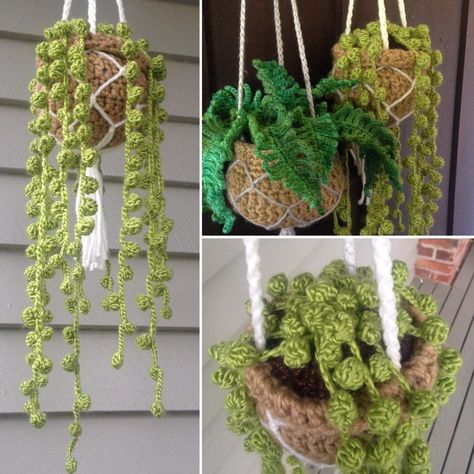 Crocheting Tips, String Of Pearls Plant, Crochet Succulent, Crochet Plant Hanger, Crochet Garden, Crochet Cactus, Crochet Decrease, Pola Amigurumi, Crochet Plant