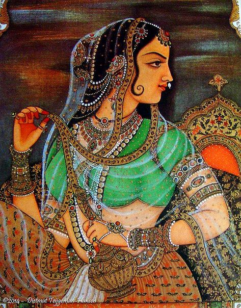 Indian Miniature Paintings, Mughal Miniature Paintings, Rajasthani Painting, Indian Miniature, Mughal Art Paintings, Rajasthani Art, India Painting, Persian Art Painting, Mughal Paintings