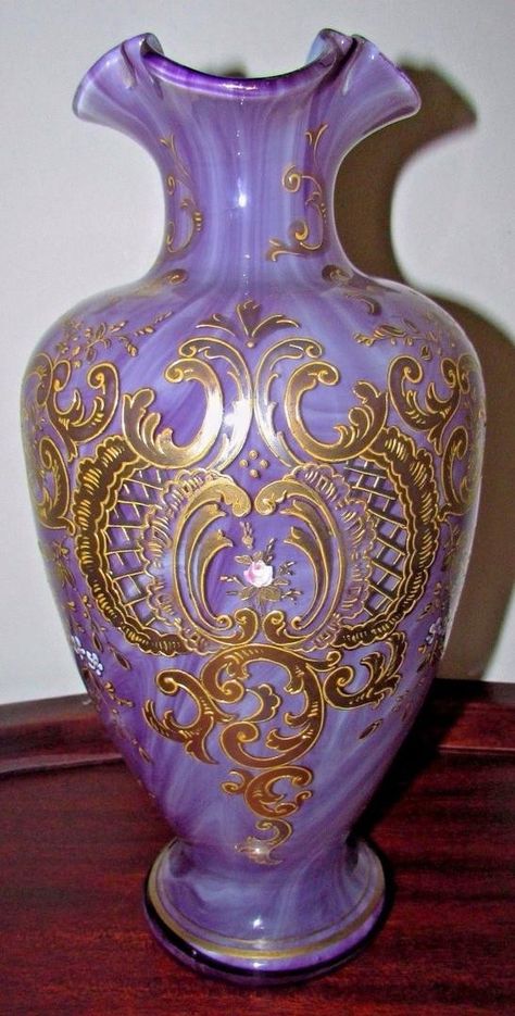 Antique Bohemian Marmoriertes Carneol Loetz Harrach Moser? Art Glass Vase | #1831226526 Moser Glass, Antique Vases, Antique Vase, Art Glass Vase, Antique Glass, The Gold, Beautiful Things, Czech Glass, Art Glass