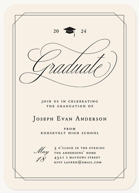 Scripted Traditions | Graduation Cards College Graduation Invitation Ideas, Grad Invite Ideas, University Graduation Invitations, Graduation Invitation Ideas, Graduation Invites, Graduation Invitation Cards, Roosevelt High School, Invitation Graduation, Fairytale Nursery