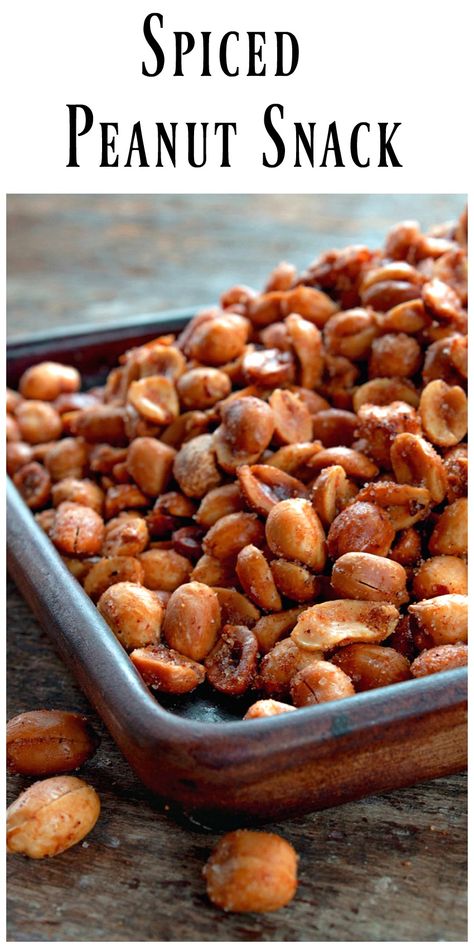 Sweet And Spicy Peanuts Recipe, Spicy Peanuts Snacks, Bar Nuts Recipes, Peanuts Recipes Snacks, Salted Peanuts Recipes, Spiced Peanuts Recipes, Hot Peanuts Recipe, Peanut Snacks Recipes, Peanut Recipes Snacks