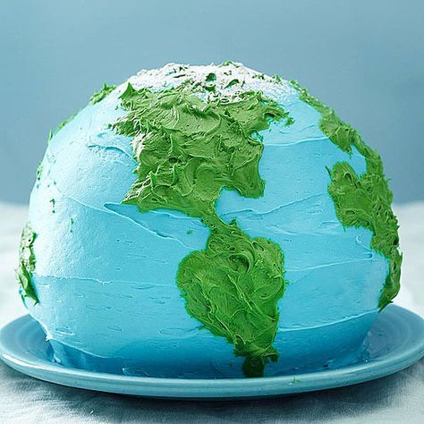 Earth Day Cake, Earth Bowl, Earth Cake, Orange Cream Cheese, Kids Recipe, Ras El Hanout, Green Earth, Food Kids, Carrot Cake Recipe