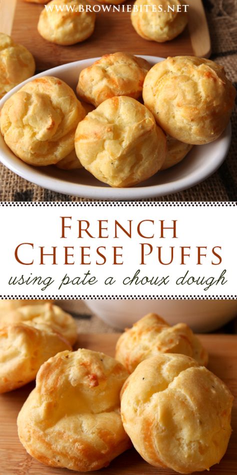 French Cheese Puffs, Gougeres Recipe, Cheese Puffs Recipe, Choux Dough, Cottage Bakery, French Dinner, Cheese Puff, Cake Mini, Puff Recipe