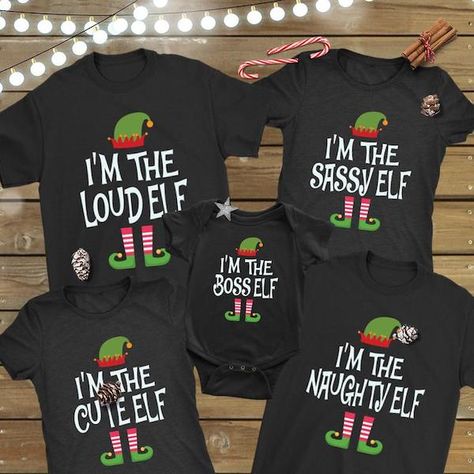 Family Matching Christmas Elf Pajama Shirts Christmas Shirts Vinyl, Christmas Outfit Ideas For Family, Elf Pajamas, Pajamas Summer, Christmas Outfit Ideas, Christmas Pj, Christmas Jammies, Matching Christmas Shirts, Christmas Look