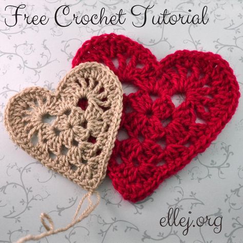 Crocheting Tutorials, Crocheted Hearts, Holiday Crochet Patterns, Crochet Hearts, Artsy Ideas, Crochet Heart Pattern, Valentines Patterns, Halloween Crochet Patterns, Valentines Crochet