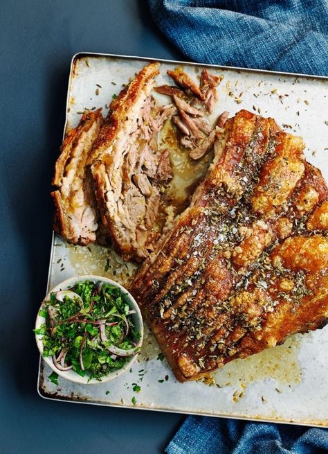 Easter Roast, Slow Cooker Pork Belly, Roasted Pork Belly Recipe, Slow Roast Pork, Weekend Lunch, Slow Cooked Pork, Pork Belly Recipes, Tender Meat, Recipes Pork