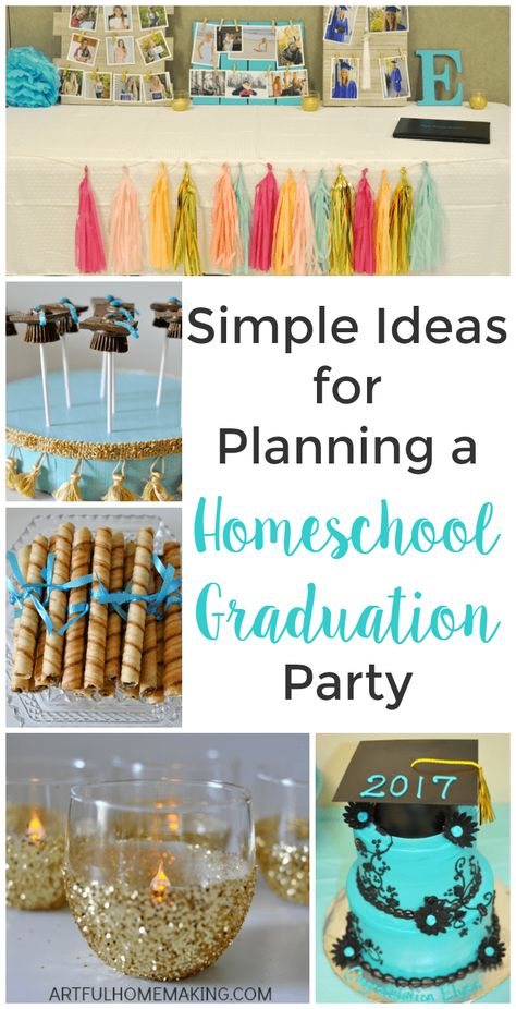 Homeschool Graduation Party Ideas - Artful Homemaking Homeschool Graduation Ideas, Homeschool Graduation, Graduation Reception, Girls Holiday Party, Beach Party Invitations, Graduation Party High, Graduation Open Houses, Holiday Party Themes, Graduation Party Planning