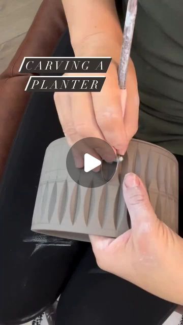 Discover a world of ceramics! on Instagram: "What role does ceramic art play in your life?  Carving clay planter by @keri.ceramics  Check out our link in bio for similar ceramic creations! 🤎 ✧˖°  ✦•𐃬 𐃰 𐃨 𐃢 𐃭•★•𐃭 𐃢 𐃨 𐃰 𐃬•✦  #potterylove #potteryart #wheelthrownpottery #midcenturyceramics #ceramicsclass #ceramicsculpture #studiopottery #australianceramics #ceramicsart #modernceramics #potterystudio #ceramicstudio #ceramicsdaily #handpaintedceramics #stonewareceramics #ceramicsculptures #handbuiltceramics #ceramicsofinstagram #potterybarn #creativeatheart #ceramicsstudio #handmadeceramics #potterywheel #instapottery #woodfiredceramics #ceramicsdesign #handmadepottery #contemporaryceramics #instaceramics #potterylife" Carving Clay, Ceramic Creations, Clay Planter, Clay Planters, Wheel Thrown Pottery, Mid Century Ceramics, Stoneware Ceramics, Ceramic Studio, Pottery Wheel