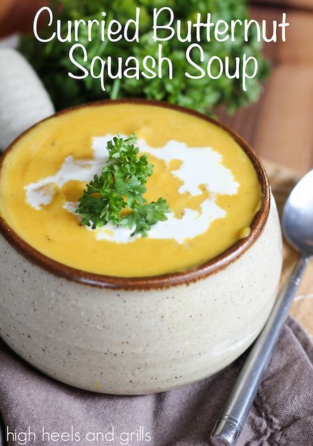 Soup Squash, Curried Squash Soup, Zucchini Zoodles, Curried Butternut Squash, Soup Fall, Butternut Squash Bisque, Butternut Squash Curry, Dinner Soup, Curried Butternut Squash Soup