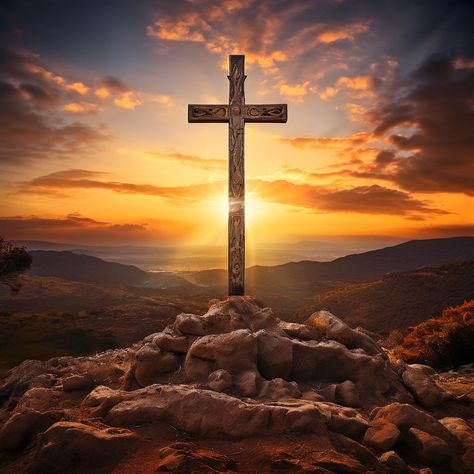 The cross on Mount Zion at sunset with potrait frame by Raju Ngan - Playground Branding Moodboard, Mount Zion, Art House, Dark Matter, Bible Art, One Image, Create Art, Image Generator, The Cross