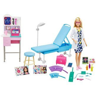 Doctor Doll, Barbie Careers, Doctor Coat, Barbie Playsets, Girl Hair Colors, Barbie Doll Set, Chelsea Doll, Barbie Doll Accessories, Barbie Doll House