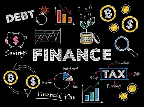 Finance and financial performance concep... | Free Vector #Freepik #freevector #background #money #black-background #black Economics Project, Araling Panlipunan, Project Cover Page, Accounting Basics, Linkedin Background, Linkedin Banner, Financial Accounting, Concept Illustration, Accounting And Finance