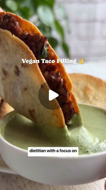 Easy Plant Based Recipes on Instagram: "Vegan Taco Filling 👌

By @cookingforpeanuts 

Ingredients 

-2 teaspoons olive oil or vegetable broth
-½ medium onion small diced
-2 large cloves garlic minced
-1 ½ cups cooked lentils 
-1 cup finely chopped walnuts
-1 teaspoon cumin powder
-½ teaspoon paprika
-½ teaspoon oregano
-¼ teaspoon chili powder
-¼ cup plus 1 tablespoon tomato paste
-¼ cup vegetable broth plus more
as needed
-1 ½ tablespoons tamari or soy
sauce
-¼ cup chopped fresh cilantro for garnish (optional)
-Fresh lime juice to taste (optional)
-Salt and freshly ground black pepper to taste

Instructions 

1. ���Cook aromatics: Heat the oil in a large skillet over medium-high heat. Cook the onion and garlic for about 3 minutes, or until fragrant.
2. ���Add the lentils, and walnuts and Vegan Taco Filling, Easy Plant Based Recipes, Vegan Lentil Recipes, Cooked Lentils, Low Fat Vegan Recipes, Vegan Tacos Recipes, Taco Filling, Vegan Recepies, Vegan Taco