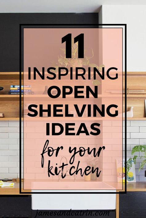 Stylish open shelving ideas for your kitchen. Not everything needs to be hidden away in cupboards, some items you want to show off and these open shelf ideas are a great way to do it in your kitchen. Open shelving | Kitchen shelving | Kitchen Storage Open Shelf Ideas For Kitchen, Open Cabinet Ideas For Kitchen, Kitchen Open Shelf Design, Kitchen Cabinet With Open Shelves, Open Cabinets In Kitchen Ideas, Recessed Kitchen Shelves, Replace Kitchen Cabinets With Shelves, Kitchen Shelf Decor Ideas Modern, Kitchen Wall Shelving Ideas