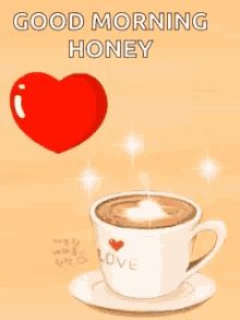 Good Morning Honey Gif, Happy Tuesday Morning, Good Morning Honey, Miss You Images, Honey Love, Coffee Gif, Wonderful Wednesday, Night Gif, Good Night Gif