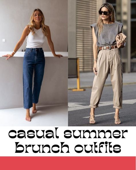 23 Photo-Worthy Summer Brunch Outfits - ljanestyle Breakfast Look Outfit, Easy Brunch Outfits Summer, Brunch Attire Summer, Brunch Date Outfit Summer Casual, Company Picnic Outfit Summer Casual, Casual Outfits For Lunch With Friends, Outfit Brunch Verano, What To Wear To Brunch In Summer, Breakfast With Friends Outfit