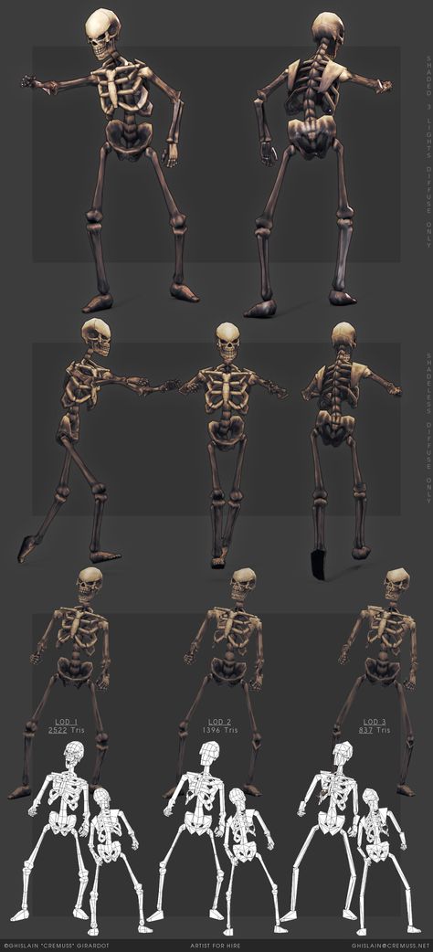 Lowpoly 3D Skeletons featuring handpainted stylized textures for fantasy/rpg video games. Available on sale on the Unity Asset Store 3d Skeleton, Lowpoly 3d, Digital Sculpting, Cartoon World, Monster Concept Art, Game Concept Art, Fantasy Rpg, Environment Design, 3d Characters